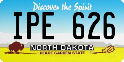 ND license plate IPE626