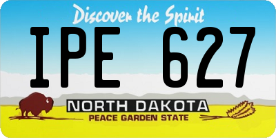 ND license plate IPE627