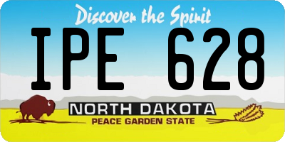 ND license plate IPE628