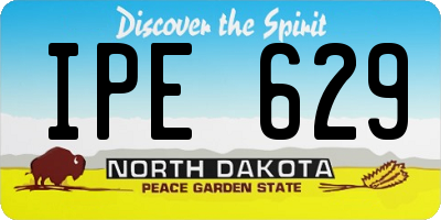 ND license plate IPE629