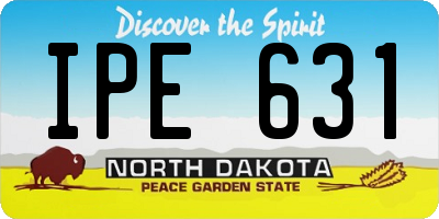ND license plate IPE631