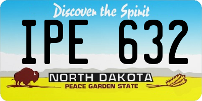 ND license plate IPE632