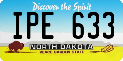 ND license plate IPE633
