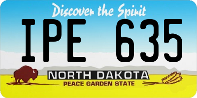 ND license plate IPE635