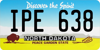 ND license plate IPE638
