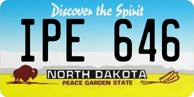 ND license plate IPE646
