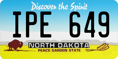 ND license plate IPE649