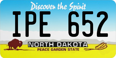ND license plate IPE652