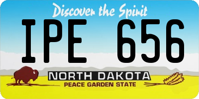 ND license plate IPE656