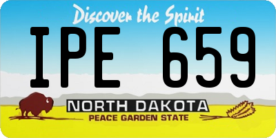 ND license plate IPE659