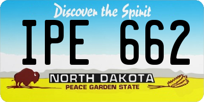 ND license plate IPE662