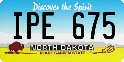 ND license plate IPE675