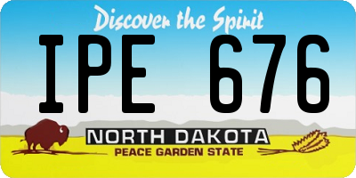 ND license plate IPE676