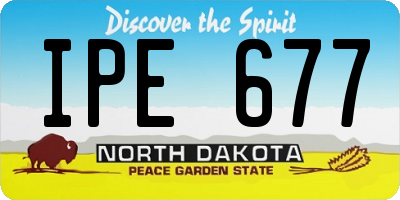 ND license plate IPE677