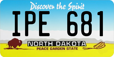 ND license plate IPE681