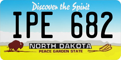 ND license plate IPE682