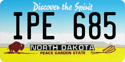 ND license plate IPE685