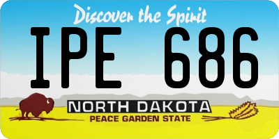 ND license plate IPE686