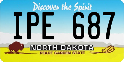 ND license plate IPE687