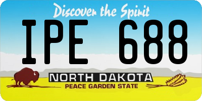 ND license plate IPE688