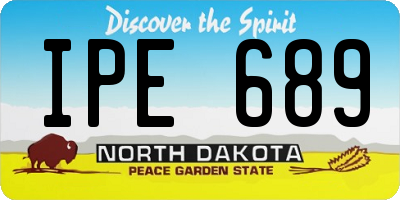ND license plate IPE689