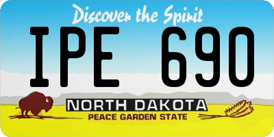 ND license plate IPE690