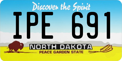 ND license plate IPE691