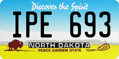 ND license plate IPE693