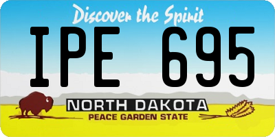 ND license plate IPE695
