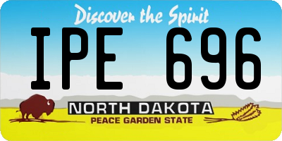ND license plate IPE696