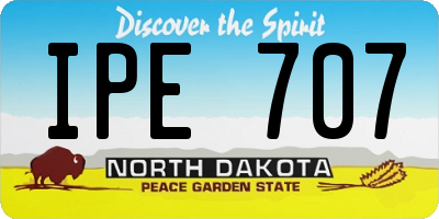 ND license plate IPE707