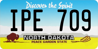 ND license plate IPE709