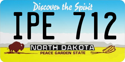 ND license plate IPE712