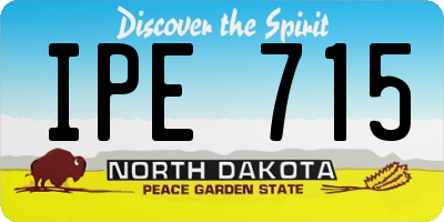 ND license plate IPE715