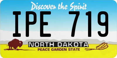 ND license plate IPE719