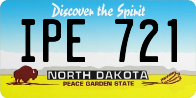 ND license plate IPE721