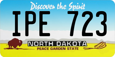 ND license plate IPE723