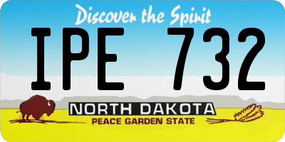 ND license plate IPE732