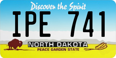 ND license plate IPE741