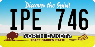 ND license plate IPE746