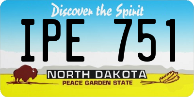 ND license plate IPE751
