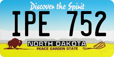 ND license plate IPE752