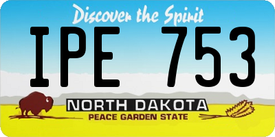ND license plate IPE753