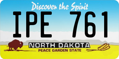 ND license plate IPE761