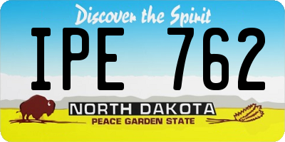 ND license plate IPE762