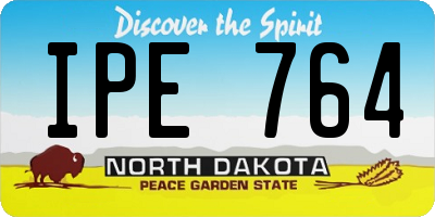ND license plate IPE764