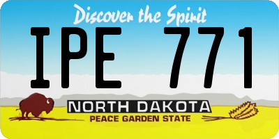 ND license plate IPE771