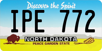 ND license plate IPE772