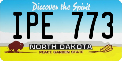 ND license plate IPE773