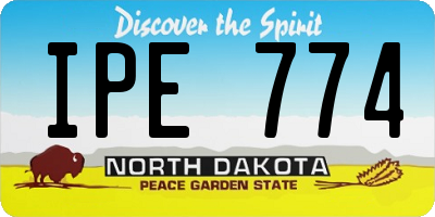 ND license plate IPE774